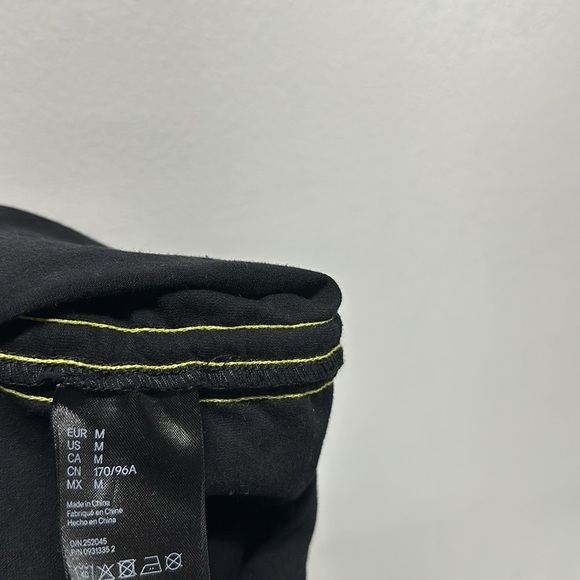 Kangol x H&M Bodycon Dress Stretch Sleeveless Cut Out Black Neon Size Medium - Picture 8 of 8